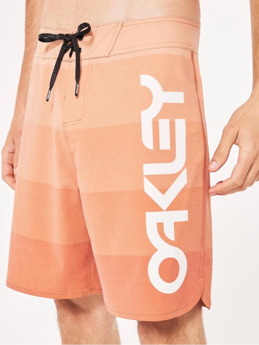Oakley Men's Retro Mark 19" Boardshort, Size 32, Striped Ginger/Peach - Picture 6 of 7